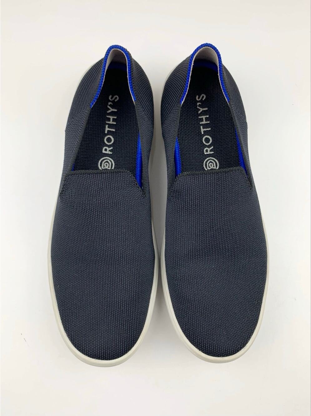 Rothys The Original Slip On Sneakers Black Knit Comfort Casual Shoes Women's 10